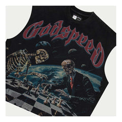 Godspeed Checkmate Sleeveless Tee Black Wash
