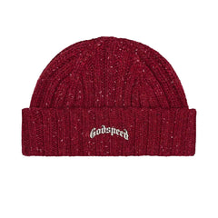 Godspeed OG Logo Emblem Beanie Burgundy Speckle