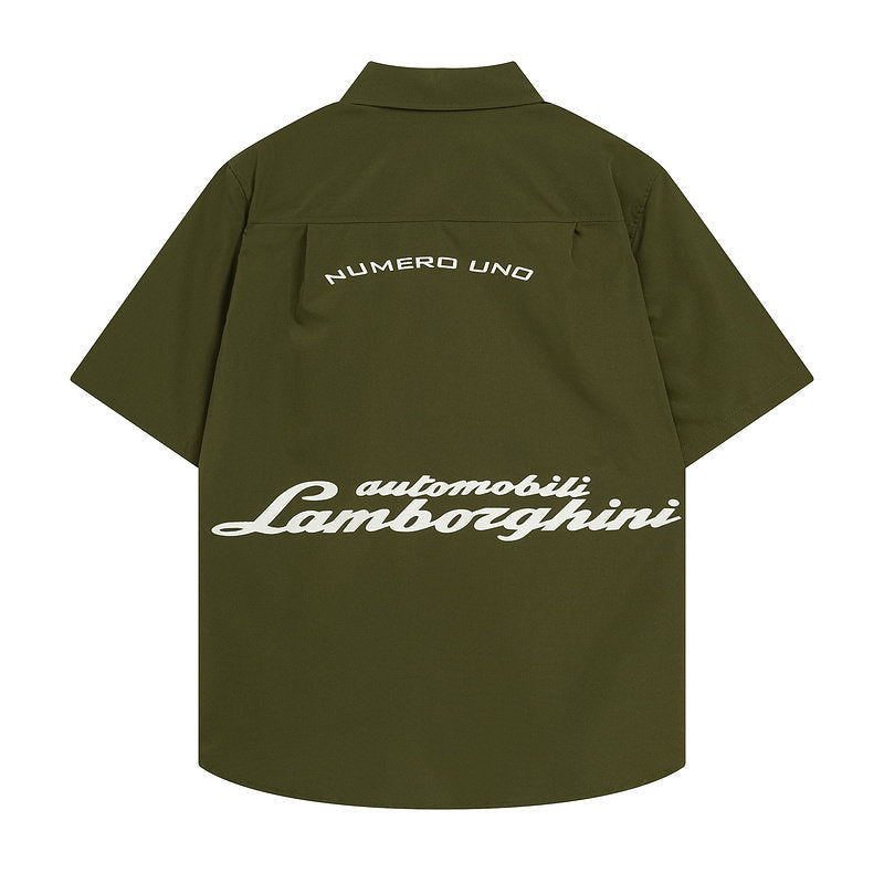 Rhude x Automobili Lamborghini Short Sleeve Button‑Up Shirt