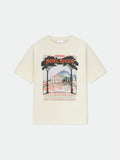 Rhude Hotel Rhude Villefranche Vintage Poster Oversized T‑Shirt Off‑White