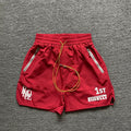 Rhude Red Nylon Racing Graphic Shorts