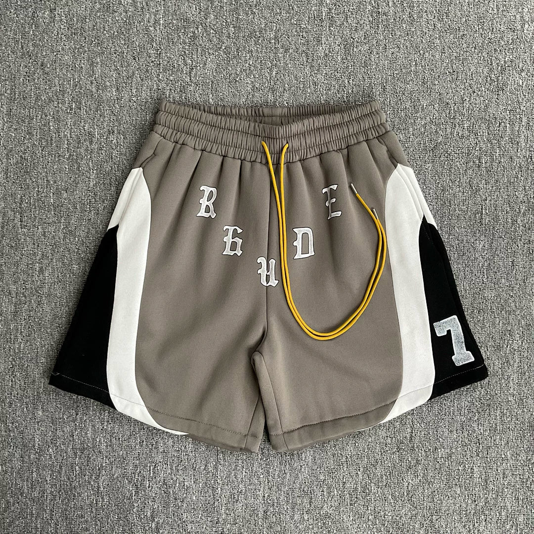 Rhude Color Block Number 7 Casual Shorts