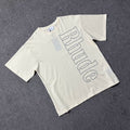 Rhude Minimal Vertical Stitch Letter Print Crew Neck Casual T‑Shirt