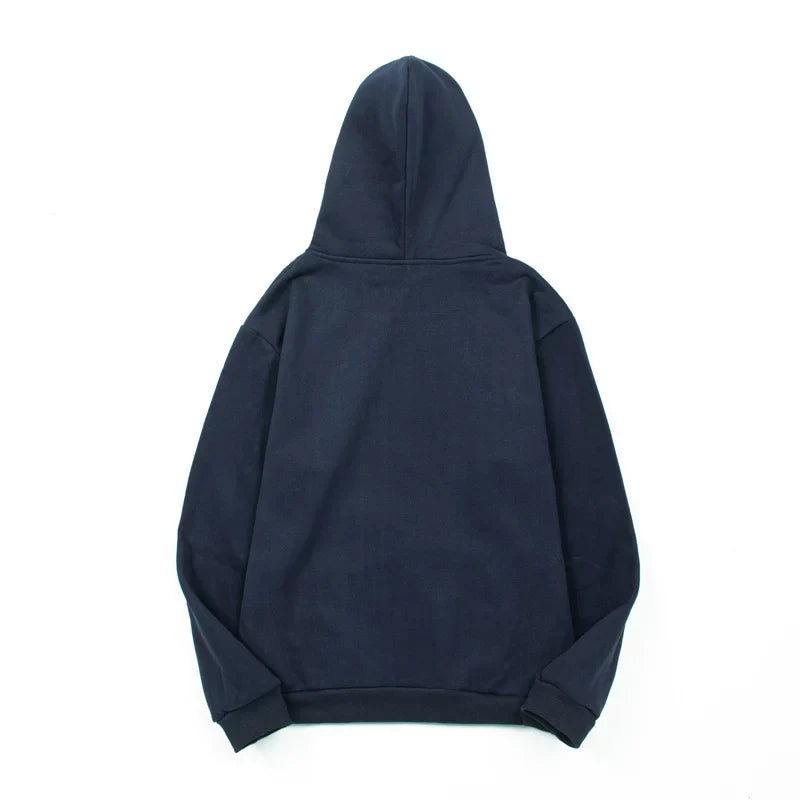 Rhude Bordeaux Club Wine Crest Graphic Oversized Hoodie Navy
