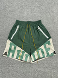 Rhude Color‑Block Zip Pockets Street Shorts ****