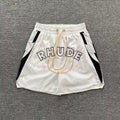Rhude Contrast Panel Logo Nylon Shorts