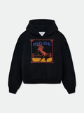 RHUDE Rodeo Horse Cowboy Graphic Hoodie Black