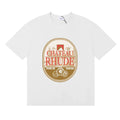 Rhude Chateau Rhude Vintage Wine Label White Oversized T‑Shirt