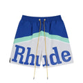 Rhude Color Block Logo Nylon Shorts