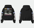 RHUDE Multi-Sponsor Racing Hoodie Black