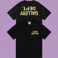 Gallery Dept. Inverted Logo Short Sleeve T-Shirt - Black/Yellow