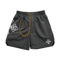 Rhude Cross Graphic Dark Grey Nylon Shorts