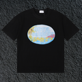 Rhude Hôtel De Rhude Vintage Hotel Badge Black Oversized T‑Shirt