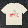 Rhude East Hampton Yacht Club Palm Crest Vintage Cream Oversized T‑Shirt