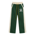 RHUDE East Hampton Color‑Block Wide Leg Sweatpants Forest Green