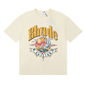 Rhude Sailing Compass Sailboat Vintage Graphic Cream Oversized T‑Shirt