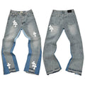 Gallery Dept. Contrast Side Panel Washed Black Denim Jeans