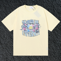Rhude St.Rhude University Floral Crest Cream Oversized T‑Shirt