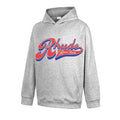 RHUDE Rhude Tour Script Logo Hoodie Light Heather Grey