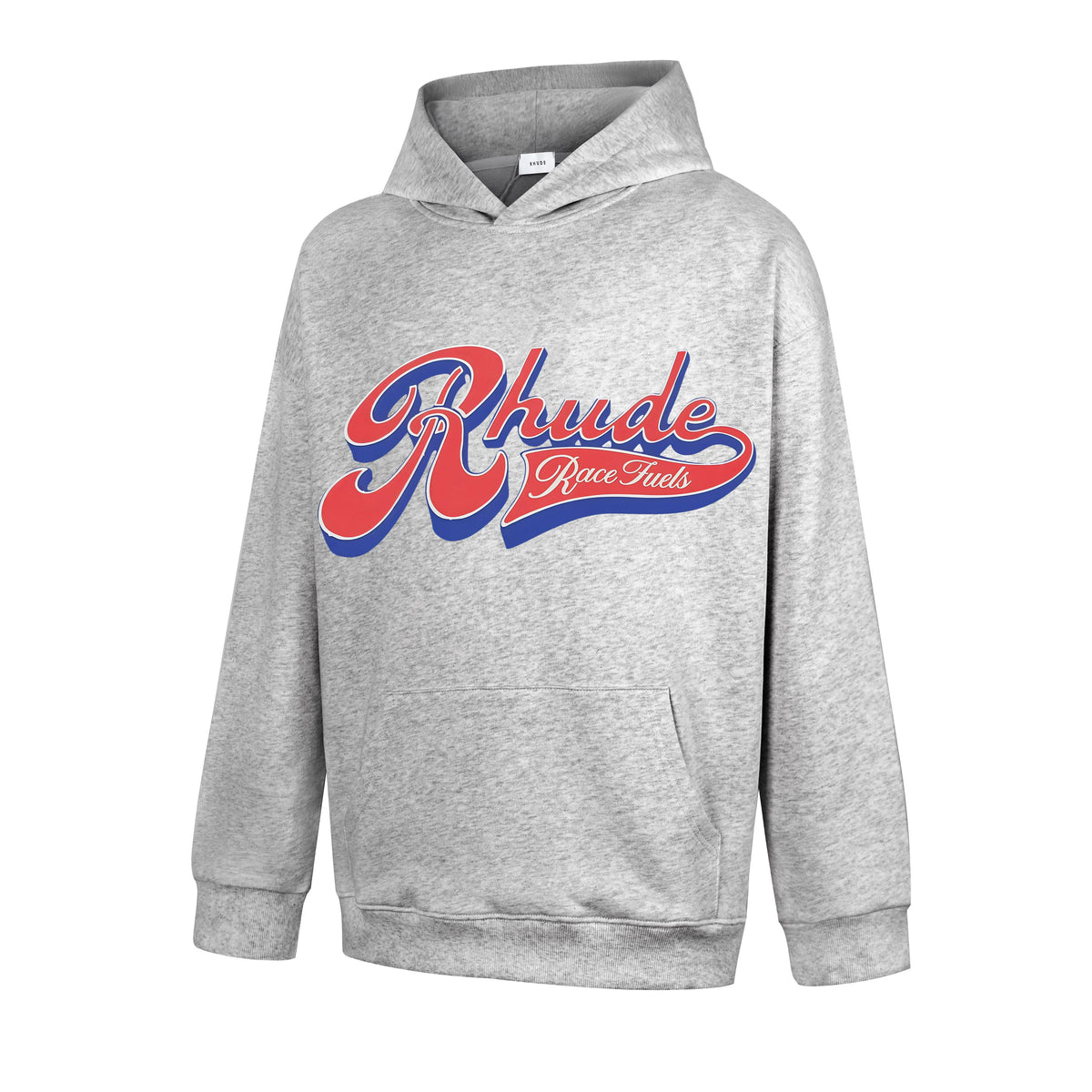 RHUDE Rhude Tour Script Logo Hoodie Light Heather Grey