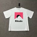 Rhude Men Retro Pink Mountain Boxy Fit Streetwear Tee