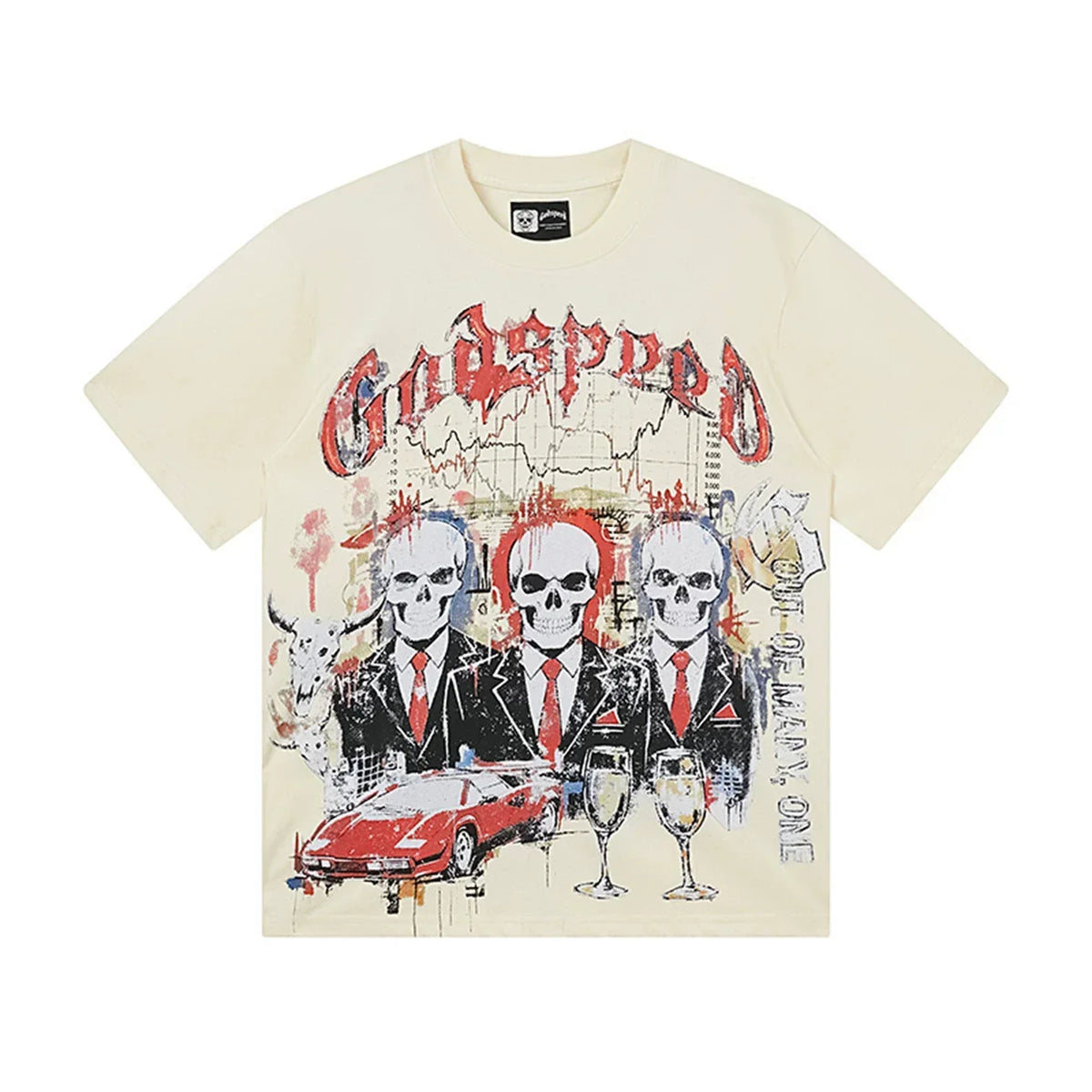 Godspeed Vintage Mafia Graphic T-Shirt – Cream