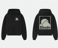 RHUDE Mountain Sunset Back Graphic Hoodie Black