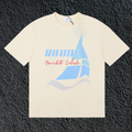 Rhude Yacht Club Sailboat Cream Oversized T‑Shirt