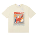 Rhude French Riviera Sailboat Retro Summer Cream Oversized T‑Shirt