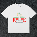 Rhude East Hampton Yacht Club Palm Crest Vintage White Oversized T‑Shirt