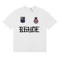 Rhude Gothic Crest Badge Logo Oversized Tee White