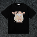 Rhude Vintage Palm Globe Black Oversized T‑Shirt