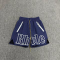 Rhude Navy Big Logo Nylon Shorts