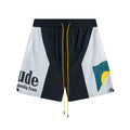 Rhude Championship Team Color Block Nylon Shorts