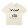 Rhude Monte Carlo Heaven On Earth Vintage Photo Print Cream Oversized T‑Shirt
