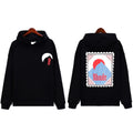RHUDE Moon Chest Stamp Back Graphic Hoodie Black