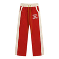 RHUDE East Hampton Color‑Block Wide Leg Sweatpants Red