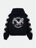 RHUDE Eagle Circle Logo Hoodie Black