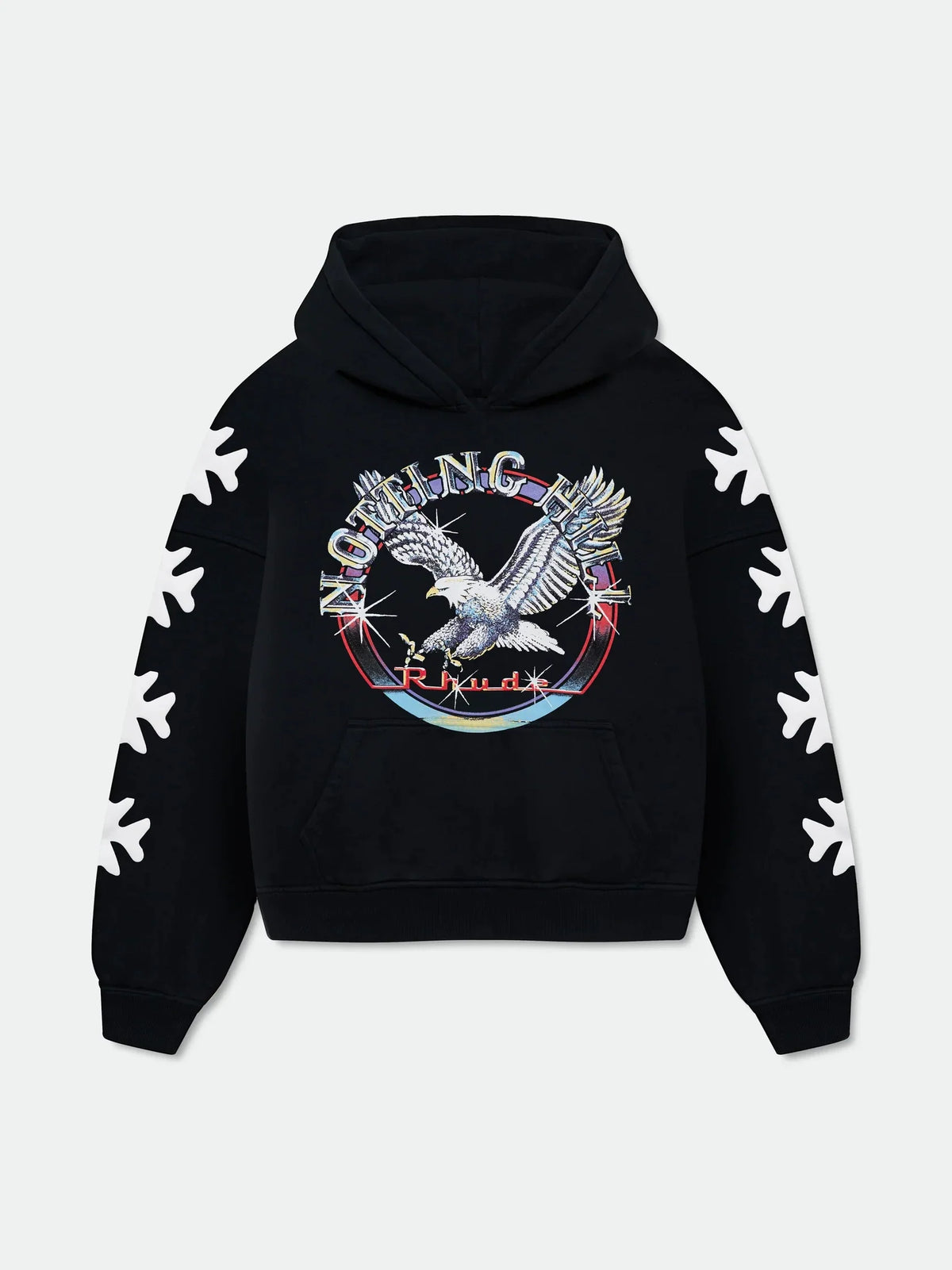 RHUDE Eagle Circle Logo Hoodie Black