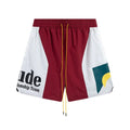 Rhude Championship Team Color Block Nylon Shorts