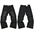 Gallery Dept. Spray Stripe & Paint Splatter Washed Black Denim Jeans