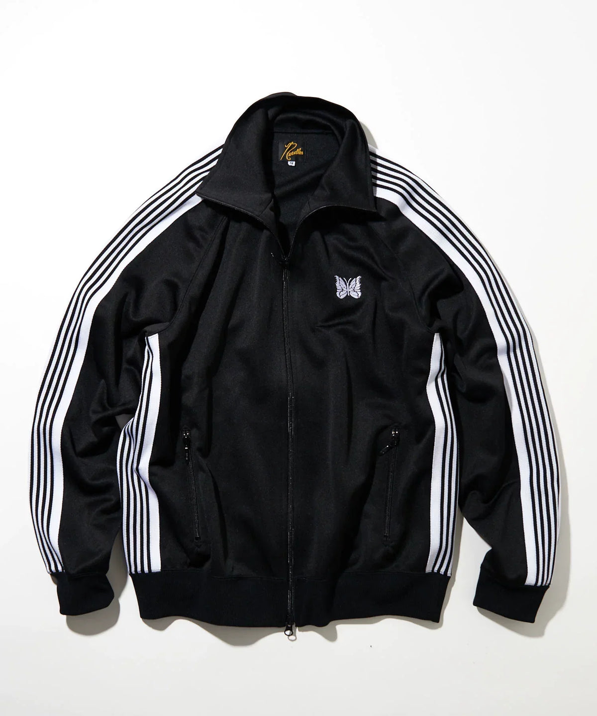 Needles Style Embroidered Butterfly Track Jacket - Black/White
