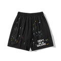 Gallery Dept. Mesh Paint Splatter Athletic Shorts - Black