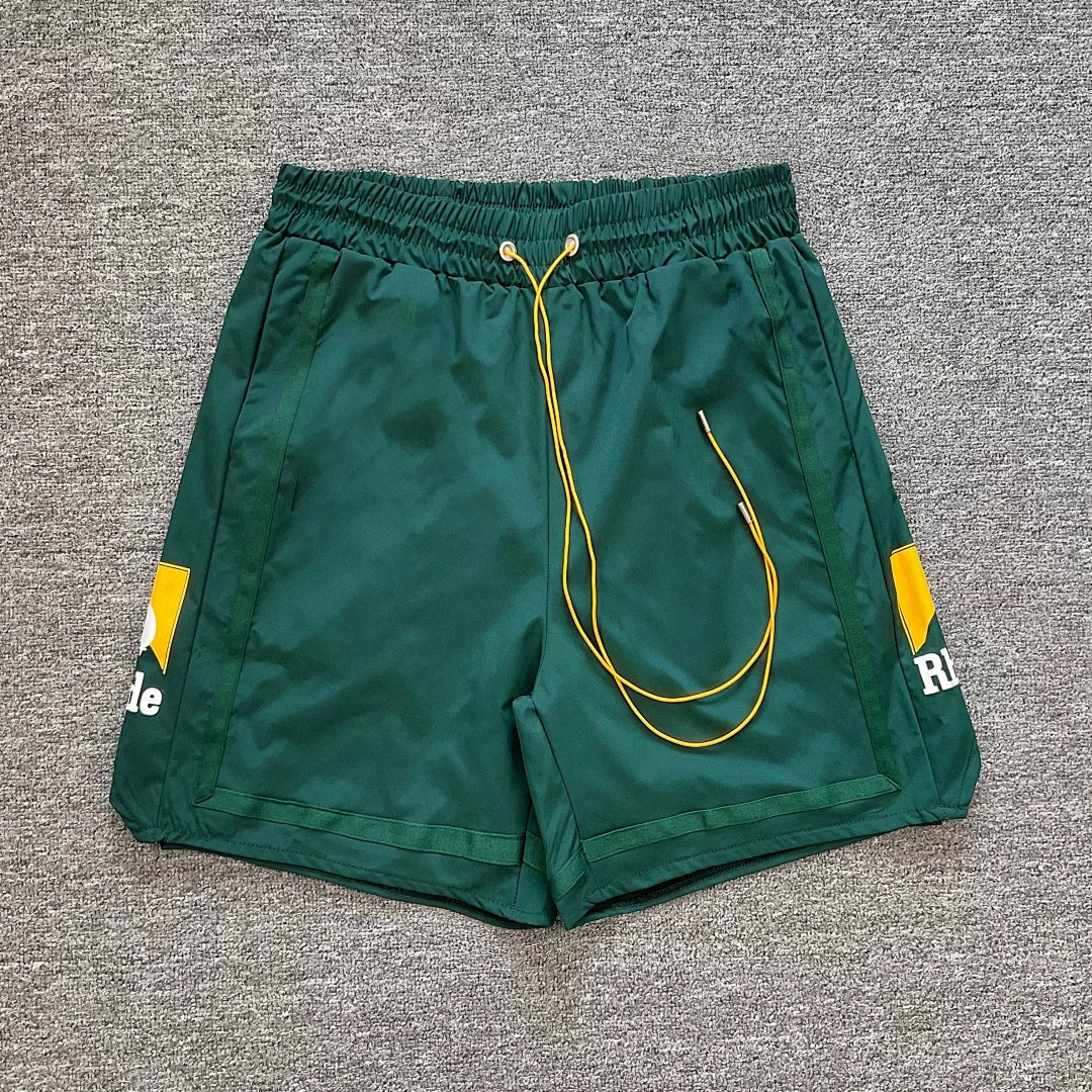 Rhude Side Graphic Nylon Casual Shorts