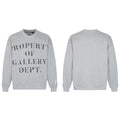 Gallery Dept. Heather Grey Crewneck – “Property Of” Stacked Print