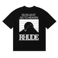 Rhude Men Retro Slogan Mountain Graphic Boxy Fit Streetwear Tee