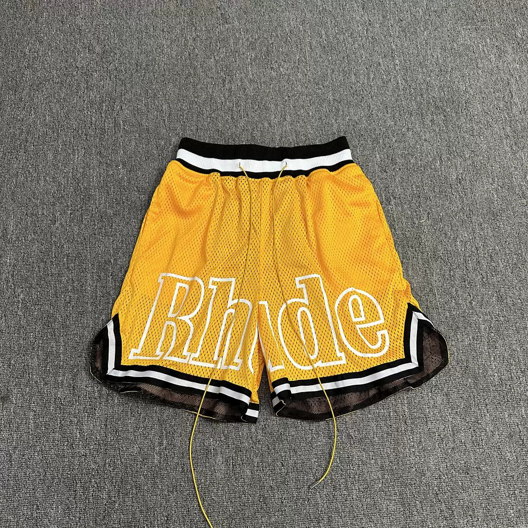 Rhude Big Logo Mesh Basketball Shorts