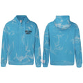 Gallery Dept Blue Marble Tie‑Dye Black Logo Full Zip Up Hoodie