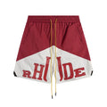 Rhude Big Logo Color Block Nylon Shorts