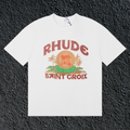 Rhude Saint Croix Palm Island Vintage White Oversized T‑Shirt